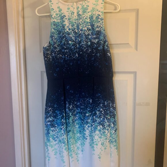 SIZE 4, BLUE FLORAL, A LINE DRESS - Picture 3 of 3